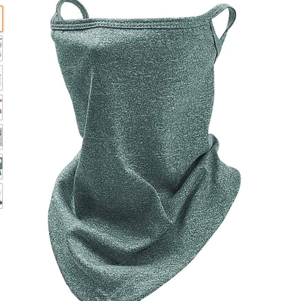 New Green Triangle Face Bandana Kids 4-7